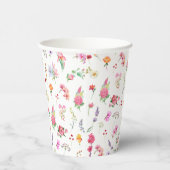 Elegante Wildflower Meadow Spring Garden bruiloft Papieren Bekers (Rechts)