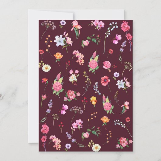 Elegante Wildflower Meadow Spring Garden bruiloft Save The Date (Achterkant)