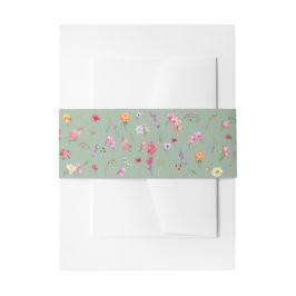 Elegante Wildflower Meadow Spring Garden Uitnodigingen Wikkel