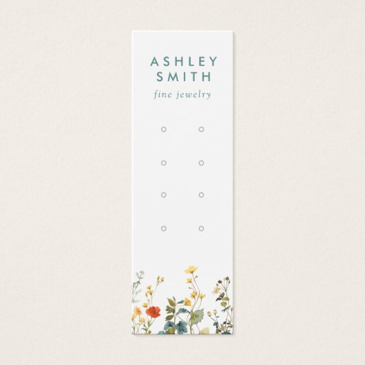 Elegante Wildflower Multiple Earring Display Kaart (Voorkant)