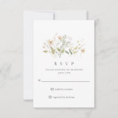 Elegante Wildflower Outdoor Bruiloft RSVP (Voorkant)