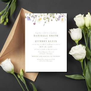 Elegante Wildflower Spring Kaart