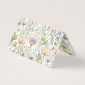 Elegante Wildflower Trouwtafel Kaart (Achterkant)