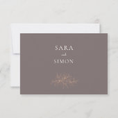 Elegante Wildflower Wedding RSVP (Achterkant)
