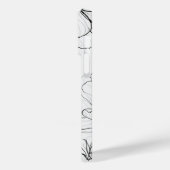 Elegante Wildflower wit en zwart Case-Mate iPhone Case (Achterkant / Links)