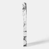 Elegante Wildflower wit en zwart Hoesje-Mate Case-Mate iPhone Case (Achterkant / Links)