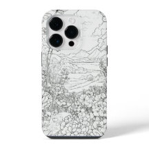 Elegante Wildflower wit en zwart Hoesje-Mate