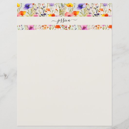 Elegante wildflowers scriptnaam (Voorkant)