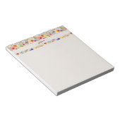 Elegante wildflowers scriptnaam notitieblok (Schuin)