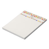 Elegante wildflowers scriptnaam notitieblok (Gedraaid)