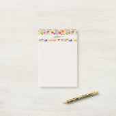 Elegante wildflowers scriptnaam post-it® notes (Op bureau)