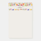 Elegante wildflowers scriptnaam post-it® notes (Voorkant)