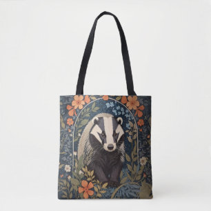 Elegante William Morris geïnspireerde Badger Draagtas
