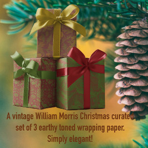 Elegante William Morris Kerstmis elke dag Inpakpapier Vel