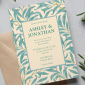 Elegante William Morris Willow Patroon Wedding Kaart