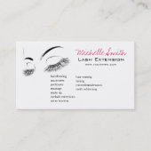 Elegante Wimpers Make-up Lash Bar Zwart en Wit Visitekaartje (Voorkant)