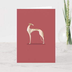 Elegante windhond cadeaubon kaart