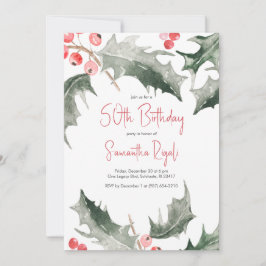 Elegante Winter 50ste verjaardag uitnodigingen
