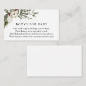 Elegante Winter Bloemen Boeken voor Baby Verzoek Informatiekaartje (Voorkant / Achterkant)