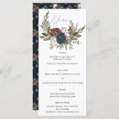 Elegante Winter Bloemen Boho Botanische Bruiloft M Menu (Voorkant / Achterkant)