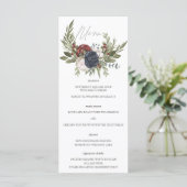 Elegante Winter Bloemen Boho Botanische Bruiloft M Menu (Staand voorkant)