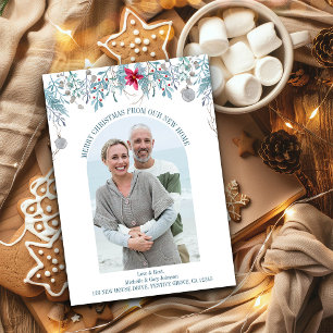 Elegante Winter Boog Foto Kerst Bewegend Aankondiging