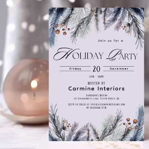 Elegante Winter Botanicals Corporate Kantoor Holid Kaart