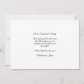 Elegante Winter Bruiloft Bewaar de datum Foto Aankondiging (Achterkant)