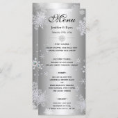 Elegante winter bruiloft Menu (Voorkant / Achterkant)