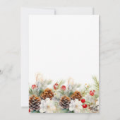 Elegante Winter Evergreen Kerstbrunch Kaart (Achterkant)