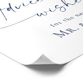 Elegante Winter Foliage Advies & Wensen Trouwen Poster (Hoek)