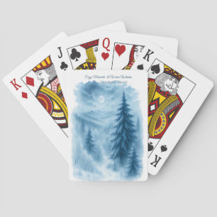 Elegante Winter Forest Corporate vakantie geschenk Pokerkaarten