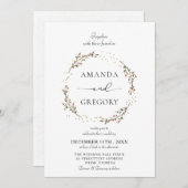 Elegante Winter Kerstmis Uitnodiging (Voorkant / Achterkant)