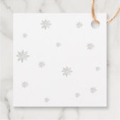 Elegante Winter Mountain Kerstmis Bedankjes Labels (Achterkant)