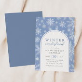 Elegante Winter Onederland eerste verjaardag Kaart