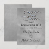 Elegante Winter Save the Date Huwelijksherinnering Aankondigingskaart (Voorkant / Achterkant)