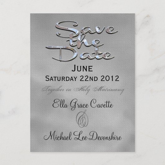 Elegante Winter Save the Date Huwelijksherinnering Aankondigingskaart (Voorkant)