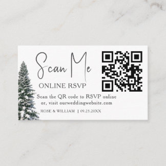 Elegante Winter Sneeuwvlokken bruiloft Informatiekaartje