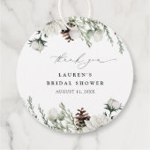 Elegante winter Waterverf Dank u Vrijgezellenfeest Bedankjes Labels (Achterkant)