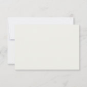 Elegante Winter Witte Pioen RSVP Menu Keuze (Achterkant)