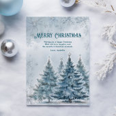 Elegante Winter Wonderland Kerstkaart