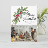 Elegante Winterbessen Kerstkaart (Staand voorkant)