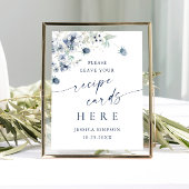 Elegante winterbladreceptuur Kaarten hier Poster