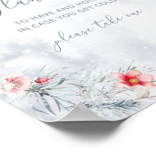 Elegante winterdekens om te hebben en vast te houd poster (Hoek)