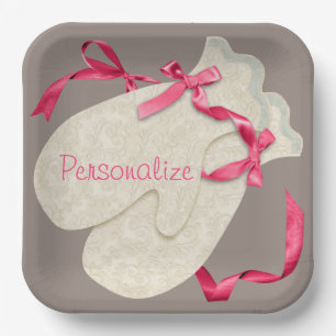 elegante wintermittens lintlint papieren bordje