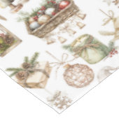 Elegante winterscène met vogel en Ornamenten Tafelkleed (Gekanteld)