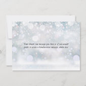 Elegante wintersvlokken hart script bedankkaart (Achterkant)