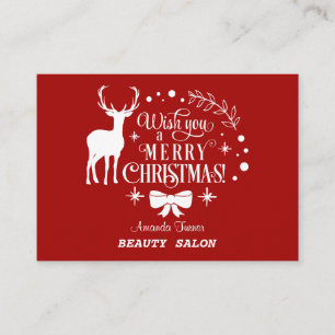 Elegante 'Wish You A MERRY CHRISTMAS' Monogram Visitekaartje