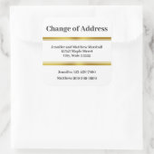 Elegante witgouden adreswijziging vierkante sticker (Tas)