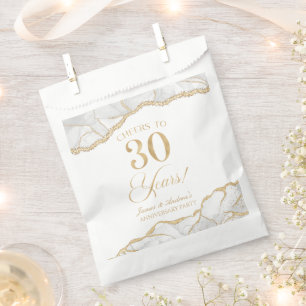 Elegante witgouden agaat 30e Jubileum partij Bedankzakje